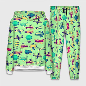 Женский костюм 3D (с толстовкой) Самолетики: в Ухте,  |  | воздушный транспорт | паттерн