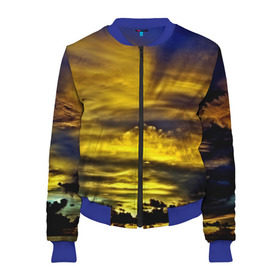 Женский бомбер 3D с принтом Мальдивы в Ухте, 100% полиэстер | застегивается на молнию, по бокам два кармана без застежек, мягкие манжеты, по низу бомбера и на воротнике — эластичная резинка | берег | бунгало | ветки | горизонт | города | закат | корабль | мальдивы | море | отдых | пальмы | песок | пирс | страны | тропики
