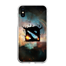 Чехол для iPhone XS Max матовый с принтом Dota II в Ухте, Силикон | Область печати: задняя сторона чехла, без боковых панелей | dota | дота | дота2 | космос | лого