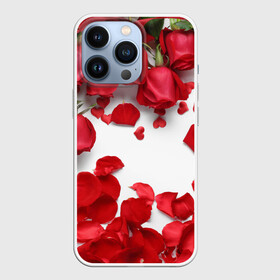 Чехол для iPhone 13 Pro с принтом Сильные чуства в Ухте,  |  | Тематика изображения на принте: желтый | красный | любовь | новинки | подарок | розы | сердце | текстура | тюльпаны | цветы