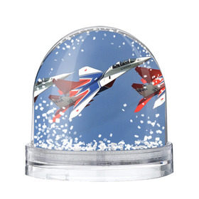 Снежный шар с принтом Стрижи в Ухте, Пластик | Изображение внутри шара печатается на глянцевой фотобумаге с двух сторон | самолет