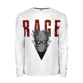 Мужской лонгслив 3D с принтом MGS Man on Fire grey в Ухте, 100% полиэстер | длинные рукава, круглый вырез горловины, полуприлегающий силуэт | 