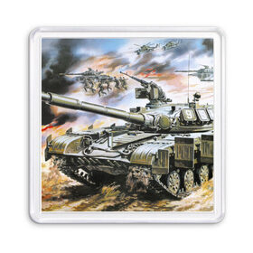 Магнит 55*55 Танковый бой: в Ухте, Пластик | Размер: 65*65 мм; Размер печати: 55*55 мм |   | немецкий | русские | танки