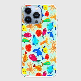 Чехол для iPhone 13 Pro с принтом Рыбки в Ухте,  |  | 3d | вода | другие | животные | красивые | лето | море | океан | прикольные | природа | разноцветные | рыба | текстуры | цветные | яркие