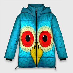 Женская зимняя куртка 3D с принтом Сова в Ухте, верх — 100% полиэстер; подкладка — 100% полиэстер; утеплитель — 100% полиэстер | длина ниже бедра, силуэт Оверсайз. Есть воротник-стойка, отстегивающийся капюшон и ветрозащитная планка. 

Боковые карманы с листочкой на кнопках и внутренний карман на молнии | 3d | глаза | голова | другие | животные | нос | прикольные | птицы | сова | цветные | яркие