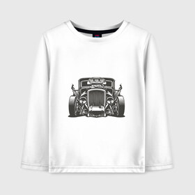 Детский лонгслив хлопок Hot Rod: в Ухте, 100% хлопок | круглый вырез горловины, полуприлегающий силуэт, длина до линии бедер | авто | автомобиль | классика | машина | огонь | пламя | ретро | род | суперкар | хот