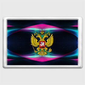 Магнит 45*70 с принтом Герб России в Ухте, Пластик | Размер: 78*52 мм; Размер печати: 70*45 | герб россии | двуглавый орел | золотой | патриот | рф