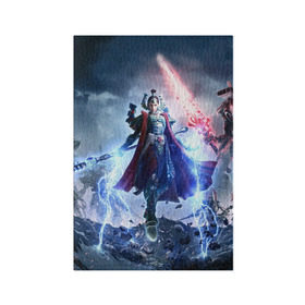 Обложка для паспорта матовая кожа с принтом Warhammer 40,000 в Ухте, натуральная матовая кожа | размер 19,3 х 13,7 см; прозрачные пластиковые крепления | 40к | dawn | war | warhammer | wh40k