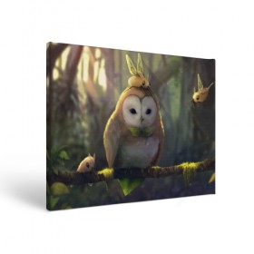 Холст прямоугольный с принтом Волшебная Сова в Ухте, 100% ПВХ |  | owl | мудрость | птица | сова | филин