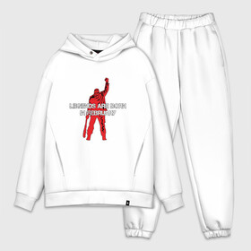 Мужской костюм хлопок OVERSIZE с принтом Legends are born in February в Ухте,  |  | Тематика изображения на принте: легенда февраль