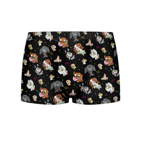 Мужские трусы 3D с принтом Ugly Dogs 2 в Ухте, 50% хлопок, 50% полиэстер | классическая посадка, на поясе мягкая тканевая резинка | crazy | dog | собака | собачка | ужас | уродцы