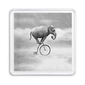 Магнит 55*55 с принтом Hipster Bike в Ухте, Пластик | Размер: 65*65 мм; Размер печати: 55*55 мм | elephant | hipster | индия | йога | слон | хипстер