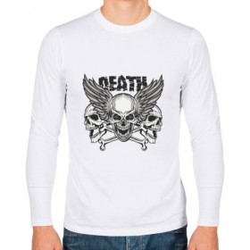 Мужской лонгслив хлопок с принтом Death rider в Ухте, 100% хлопок |  | biker | death | death rider | moto | rider | байк | байкер | мото | мотоцикл | мотоциклист | рокер | свобода | череп | черепа