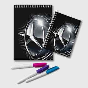 Блокнот с принтом Mercedes-Benz в Ухте, 100% бумага | 48 листов, плотность листов — 60 г/м2, плотность картонной обложки — 250 г/м2. Листы скреплены удобной пружинной спиралью. Цвет линий — светло-серый
 | car | germany | logo | make | mercedes benz | автомобиль | германия | логотип | марка | мерседес бенц