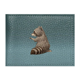 Обложка для студенческого билета There: в Ухте, натуральная кожа | Размер: 11*8 см; Печать на всей внешней стороне | raccoon | енот