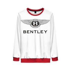 Женский свитшот 3D с принтом Bentley в Ухте, 100% полиэстер с мягким внутренним слоем | круглый вырез горловины, мягкая резинка на манжетах и поясе, свободная посадка по фигуре | bentley | brand | britain | car | elite | expensive | limited | logo | mtorz | автомобиль | британия | бэнтли | дорогой | лимитед | логотип | марка | мторз | элитный
