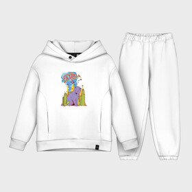 Детский костюм хлопок Oversize с принтом Catzilla в Ухте,  |  | Тематика изображения на принте: годзилла | город | кот | кошка | монстр | нло