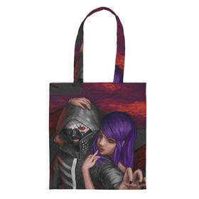 Сумка 3D повседневная с принтом Love в Ухте, 100% полиэстер | Плотность: 200 г/м2; Размер: 34×35 см; Высота лямок: 30 см | anime | ghoul | tokyo | tokyo ghoul | гуль