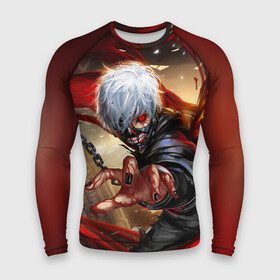 Мужской рашгард 3D с принтом Blood Канеки в Ухте,  |  | anime | ghoul | tokyo | tokyo ghoul | гуль | канеки