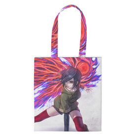 Сумка 3D повседневная с принтом Токийский Гуль в Ухте, 100% полиэстер | Плотность: 200 г/м2; Размер: 34×35 см; Высота лямок: 30 см | anime | ghoul | tokyo | tokyo ghoul | гуль