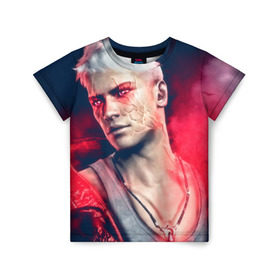 Детская футболка 3D с принтом DmC: Devil May Cry в Ухте, 100% гипоаллергенный полиэфир | прямой крой, круглый вырез горловины, длина до линии бедер, чуть спущенное плечо, ткань немного тянется | dante | данте