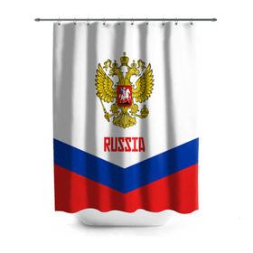 Штора 3D для ванной с принтом RUSSIA HOCKEY в Ухте, 100% полиэстер | плотность материала — 100 г/м2. Стандартный размер — 146 см х 180 см. По верхнему краю — пластиковые люверсы для креплений. В комплекте 10 пластиковых колец | 2015 | 2016 | 2017 | hockey | hokey | ru | russia | russian | team | герб | россии | россия | ру | сборная | состав | хоккей | чм | чм2017