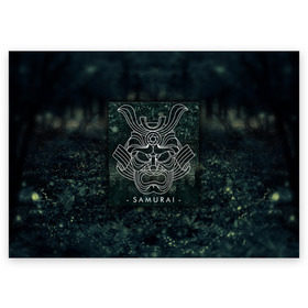 Поздравительная открытка с принтом Samurai - Самурай в Ухте, 100% бумага | плотность бумаги 280 г/м2, матовая, на обратной стороне линовка и место для марки
 | samurai | войн. | маска самурая | самурай | япония
