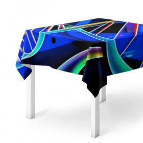 Скатерть 3D с принтом Volumetric в Ухте, 100% полиэстер (ткань не мнется и не растягивается) | Размер: 150*150 см | 3d | volumetric | абстракции | другие | прикольные | фигуры | цветные | яркие