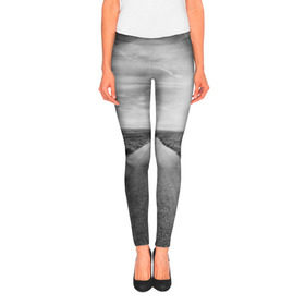 Леггинсы 3D с принтом Вечерняя дорога в Ухте, 80% полиэстер, 20% эластан | Эластичный пояс, зауженные к низу, низкая посадка | 3d | borough | city | downtown | highway | journey | path | pathway | road | route | town | urban | way | городок | красота | пейзаж | район | сити | страны | центр