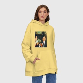 Худи SuperOversize хлопок с принтом Twin Peaks в Ухте, 70% хлопок, 30% полиэстер, мягкий начес внутри | карман-кенгуру, эластичная резинка на манжетах и по нижней кромке, двухслойный капюшон
 | twin peaks | дэвид линч | лес | лора палмер | сова | твин пикс | туман