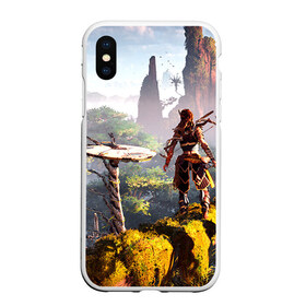 Чехол для iPhone XS Max матовый HZD 6: в Ухте, Силикон | Область печати: задняя сторона чехла, без боковых панелей | dawn | horizon | zero | робот