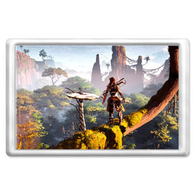 Магнит 45*70 с принтом HZD 6 в Ухте, Пластик | Размер: 78*52 мм; Размер печати: 70*45 | Тематика изображения на принте: dawn | horizon | zero | робот