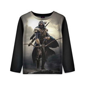 Детский лонгслив 3D с принтом TES 7 в Ухте, 100% полиэстер | длинные рукава, круглый вырез горловины, полуприлегающий силуэт
 | bloodmoon | elder | morrowind | oblivion | scrolls | skyrim | tribunal
