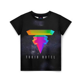 Детская футболка 3D с принтом Tokio Hotel в Ухте, 100% гипоаллергенный полиэфир | прямой крой, круглый вырез горловины, длина до линии бедер, чуть спущенное плечо, ткань немного тянется | 2017 | dream machine | tokio hotel | билл каулитц | георг листинг | густав шефер | токийский отель | том каулиц