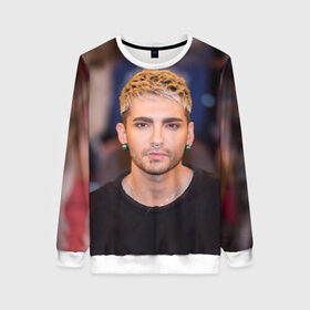 Женский свитшот 3D с принтом Bill Kaulitz в Ухте, 100% полиэстер с мягким внутренним слоем | круглый вырез горловины, мягкая резинка на манжетах и поясе, свободная посадка по фигуре | 2017 | dream machine | tokio hotel | билл каулитц | токийский отель
