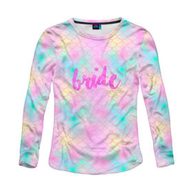 Женский лонгслив 3D с принтом Невеста русалка в Ухте, 100% полиэстер | длинные рукава, круглый вырез горловины, полуприлегающий силуэт | 