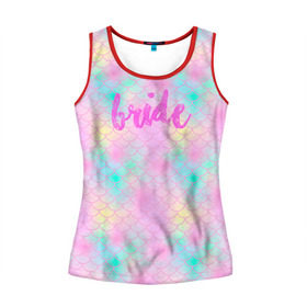 Женская майка 3D с принтом Невеста русалка в Ухте, 100% полиэстер | круглая горловина, прямой силуэт, длина до линии бедра | 