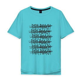 Мужская футболка хлопок Oversize с принтом Paparoach 2 в Ухте, 100% хлопок | свободный крой, круглый ворот, “спинка” длиннее передней части | papa roach | roach | папа роач | папароач | папароч | роач | роч
