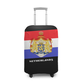 Чехол для чемодана 3D Флаг и герб Нидерланды: в Ухте, 86% полиэфир, 14% спандекс | двустороннее нанесение принта, прорези для ручек и колес | амстердам | голландия | европа