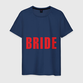 Мужская футболка хлопок с принтом Bride в Ухте, 100% хлопок | прямой крой, круглый вырез горловины, длина до линии бедер, слегка спущенное плечо. | beach party | bride | girls rule | henparty | lifeguard | malibu | power | real girls | woman | девичник | девушки рулят | для влюбленных | для подруг | замуж | малибу | невеста | пляж | пляжная вечеринка | подружки | спасатели