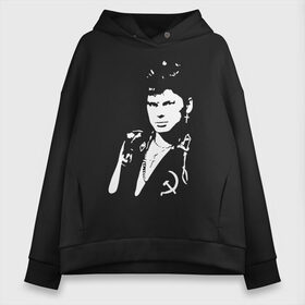 Женское худи Oversize хлопок с принтом Сектор газа 5 в Ухте, френч-терри — 70% хлопок, 30% полиэстер. Мягкий теплый начес внутри —100% хлопок | боковые карманы, эластичные манжеты и нижняя кромка, капюшон на магнитной кнопке | сектор газа | хой | юрий клинских