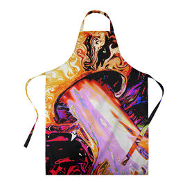 Фартук 3D Грибочек: в Ухте, 100% полиэстер | общий размер — 65 х 85 см, ширина нагрудника — 26 см, горловина — 53 см, длина завязок — 54 см, общий обхват в поясе — 173 см. Принт на завязках и на горловине наносится с двух сторон, на основной части фартука — только с внешней стороны |  абстракция | гриб | психодел