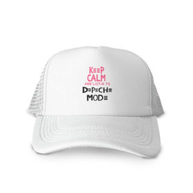 Кепка тракер с сеткой с принтом Keep Calm and listen to DM в Ухте, трикотажное полотно; задняя часть — сетка | длинный козырек, универсальный размер, пластиковая застежка | music