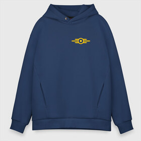 Мужское худи Oversize хлопок с принтом vault 13 в Ухте, френч-терри — 70% хлопок, 30% полиэстер. Мягкий теплый начес внутри —100% хлопок | боковые карманы, эластичные манжеты и нижняя кромка, капюшон на магнитной кнопке | 1 | 13 | fallout | vault