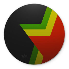 Коврик круглый с принтом Black Milk Black Rasta Star в Ухте, резина и полиэстер | круглая форма, изображение наносится на всю лицевую часть | Тематика изображения на принте: 420 | black milk | bob marley | buds | color | jamaica | rasta | rastaman | snoop dogg | star | tricolor | боб марли | бошки | раста | триколор