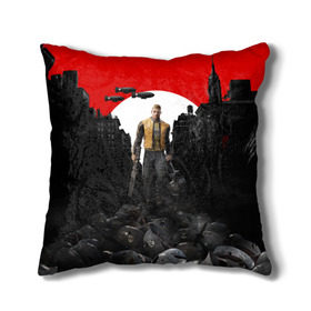 Подушка 3D Wolfenstein 2: The New Colossu: в Ухте, наволочка – 100% полиэстер, наполнитель – холлофайбер (легкий наполнитель, не вызывает аллергию). | состоит из подушки и наволочки. Наволочка на молнии, легко снимается для стирки | wolfenstein | война | вольфенштайн