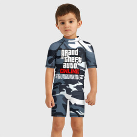 Детский купальный костюм 3D GTA Online: GUNRUNNING: в Ухте, Полиэстер 85%, Спандекс 15% | застежка на молнии на спине | auto | grand | gta | gta5 | rockstar | theft | гта | рокстар