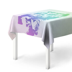 Скатерть 3D отпечток котенка: в Ухте, 100% полиэстер (ткань не мнется и не растягивается) | Размер: 150*150 см | кокот | кот | котенок | котик | кошка | тиснение