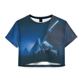 Женская футболка 3D укороченная с принтом Imagine Dragons в Ухте, 100% полиэстер | круглая горловина, длина футболки до линии талии, рукава с отворотами | rock | имэджн драгонз | рок