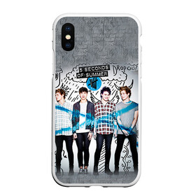 Чехол для iPhone XS Max матовый с принтом 5 Seconds of Summer в Ухте, Силикон | Область печати: задняя сторона чехла, без боковых панелей | Тематика изображения на принте: 5 seconds of summer | 5 sos | 5 секунд лета | 5sos